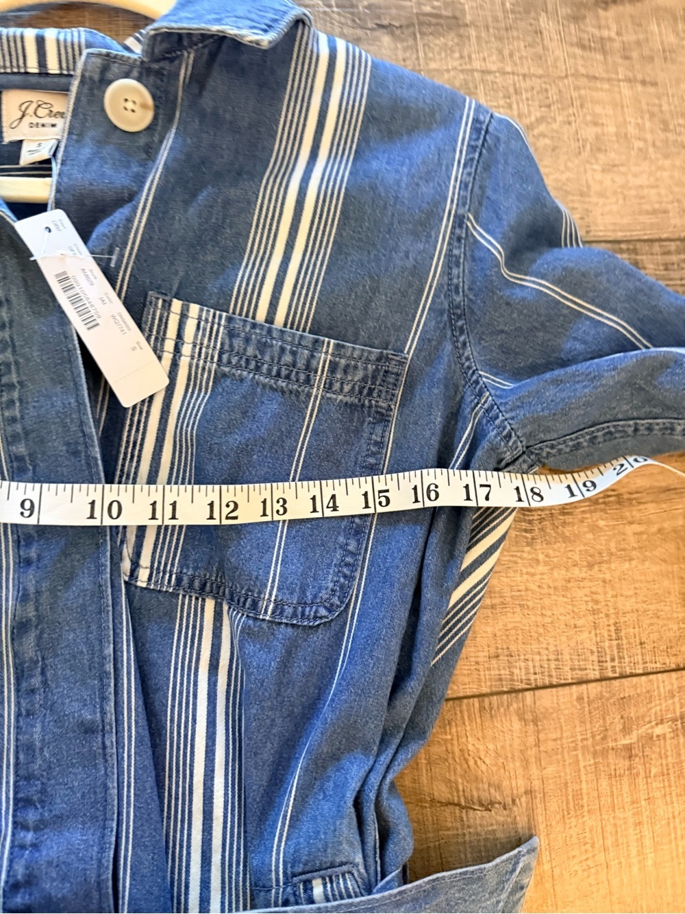 J. Crew NWT Belted Denim Jacket Small - Picture 7 of 7